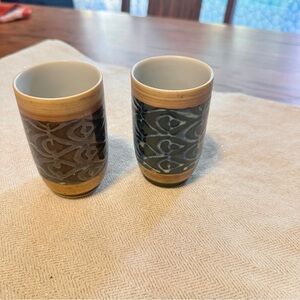 Pair of Japanese sake cups